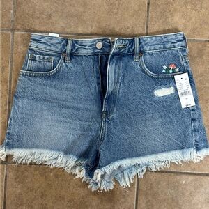 PacSun Light Blue High Rise Jean Shorts